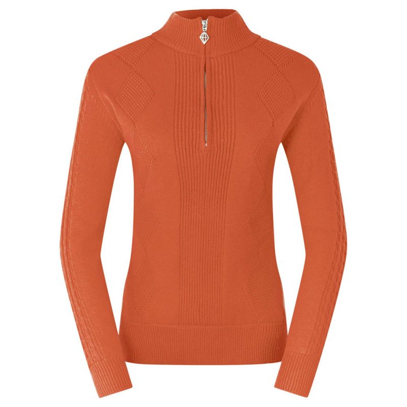 Pure Golf Sorrell Cable Knit Lined Ladies Golf Jumper