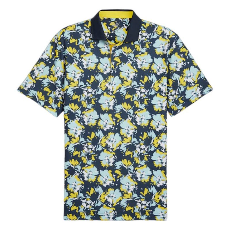 Mens Pique Borrego Golf Polo Navy/​Silver