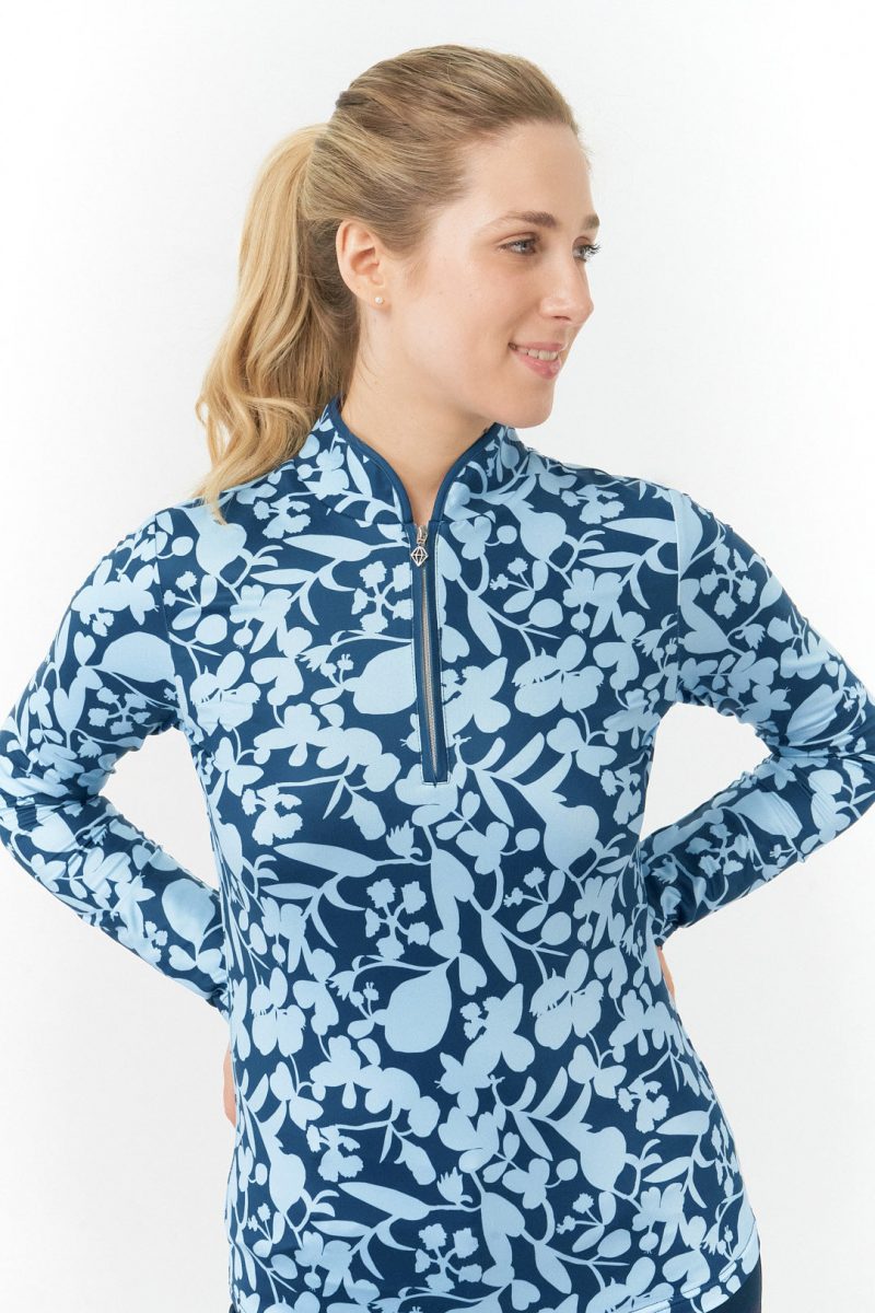 Pure Golf Ladies Ashlea Long Sleeve Zip Pullover - Image 3