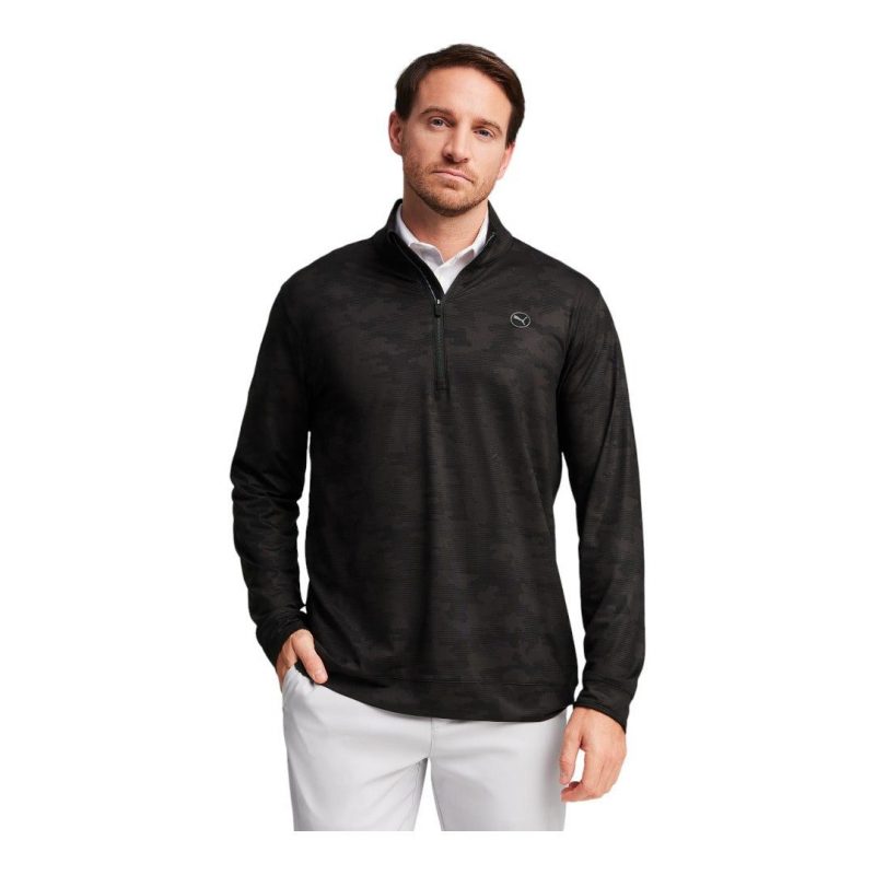 Puma Cloudspun Camo 1/4 Zip Pullover - Black - Image 2