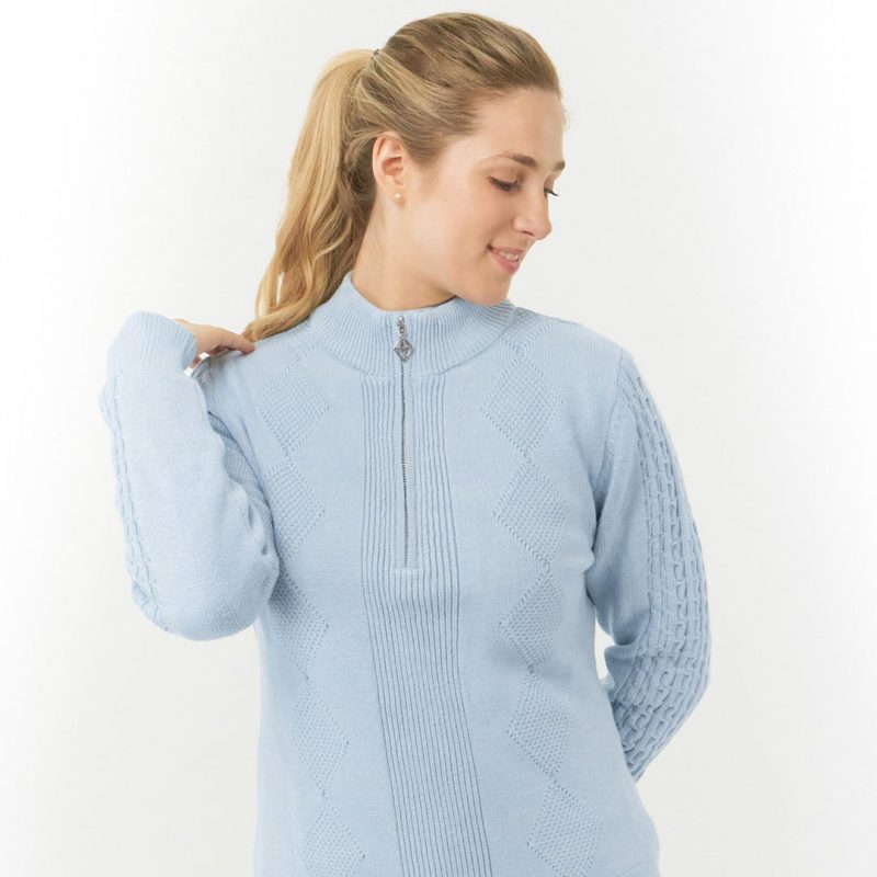 Pure Golf Sorrell Cable Knit Lined Ladies Golf Jumper - Image 2
