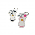 Golf Club Keyrings in Black & Pink - Gaudet Luce Golf Club