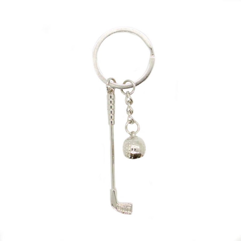 Golf Club & Ball Keyring – Presented in Gift Pouch