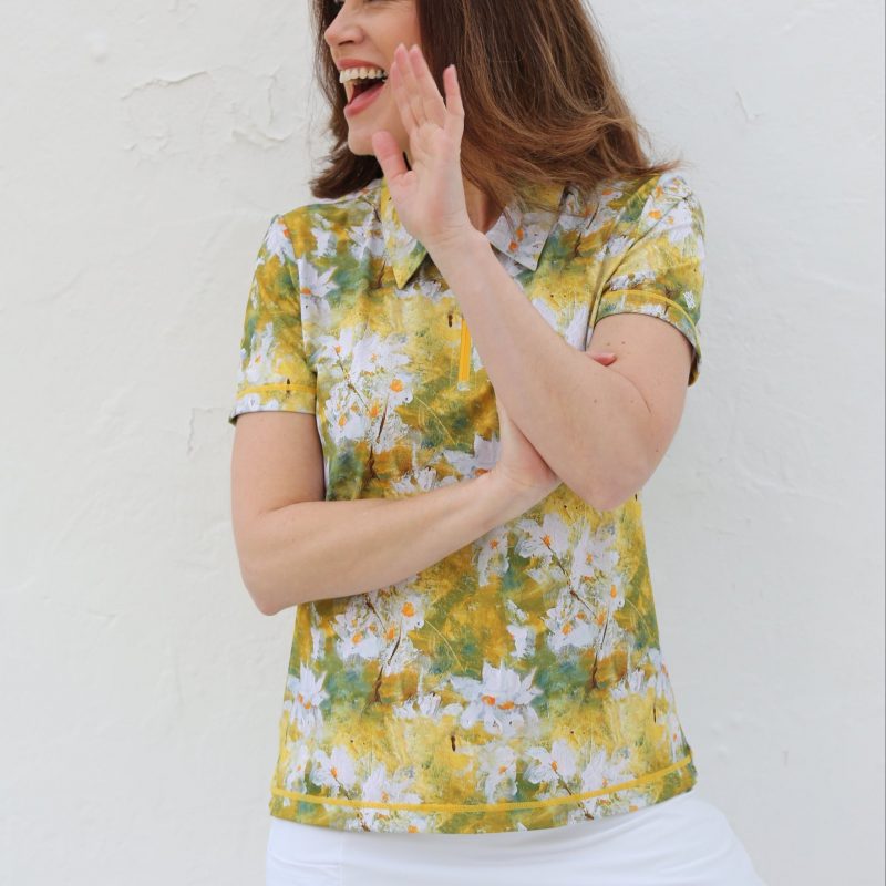 Famara Golf Short Sleeve Polo Shirt – Daisies