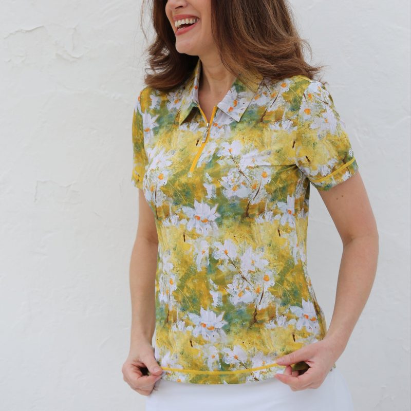 Famara Golf Short Sleeve Polo Shirt – Daisies
