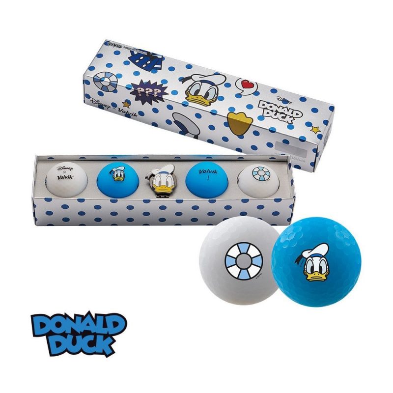 Volvik Vivid Donald Duck Golf Ball Gift Set - gaudet luce golf club
