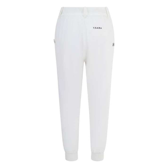 Csara Cuffed Trouser - White - Image 2