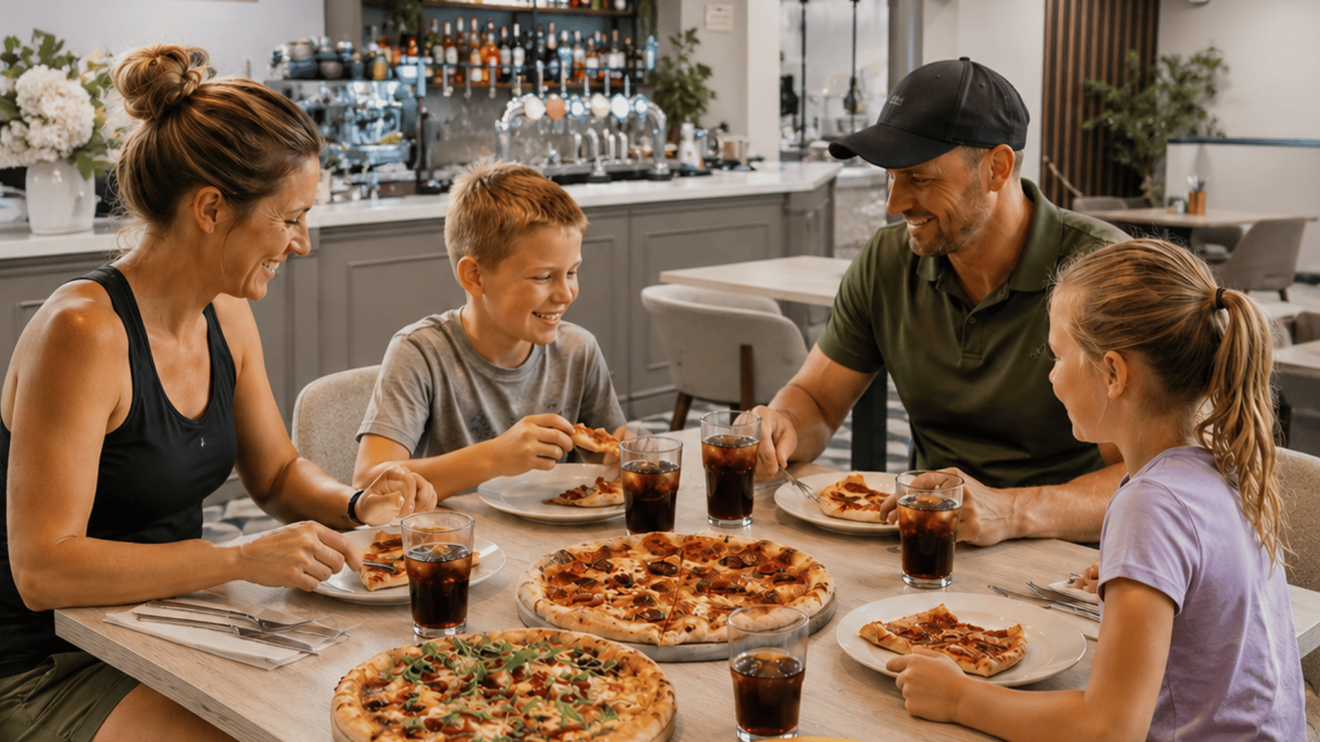 Family Pizza at Gaudet luce
