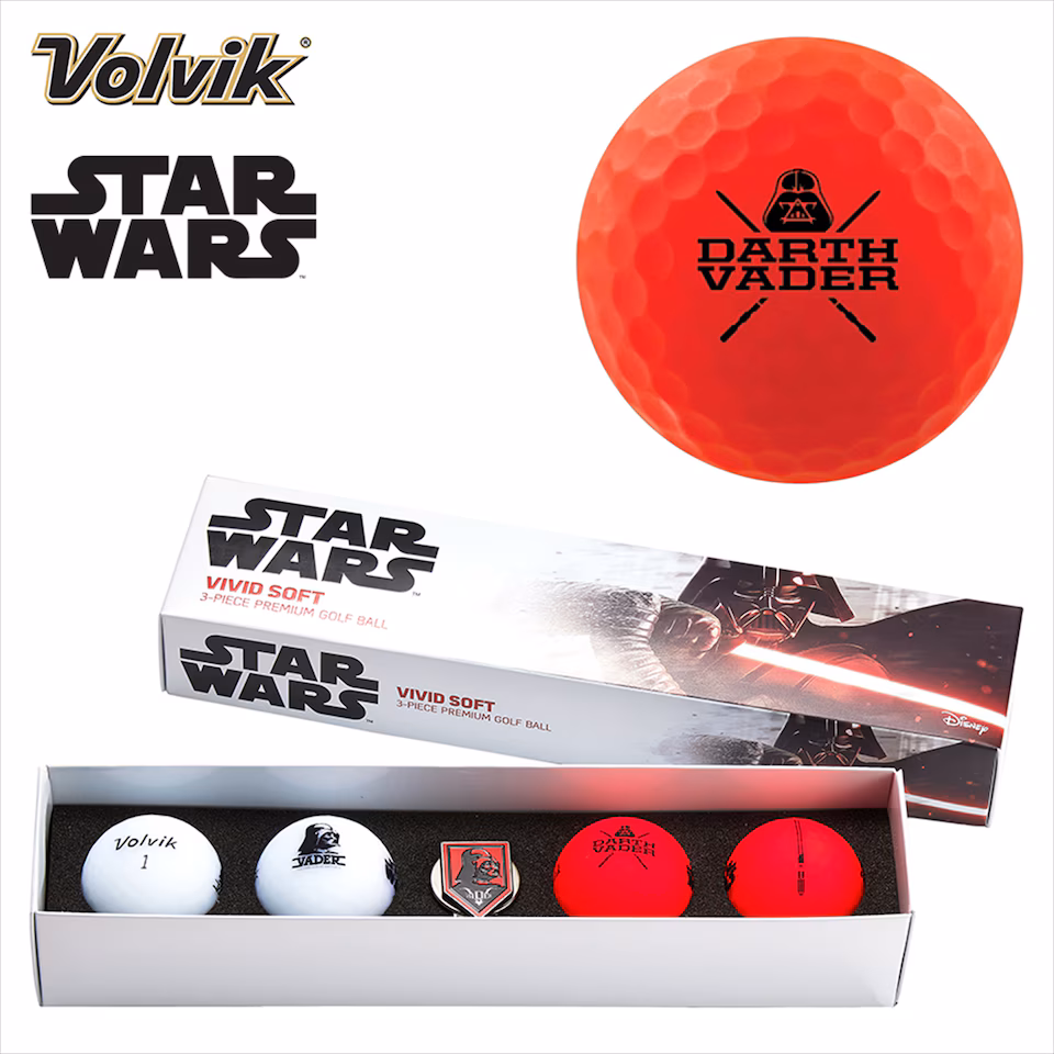 Star Wars | Darth Vader | Volvik Vivid Soft 4 Ball + Marker Pack