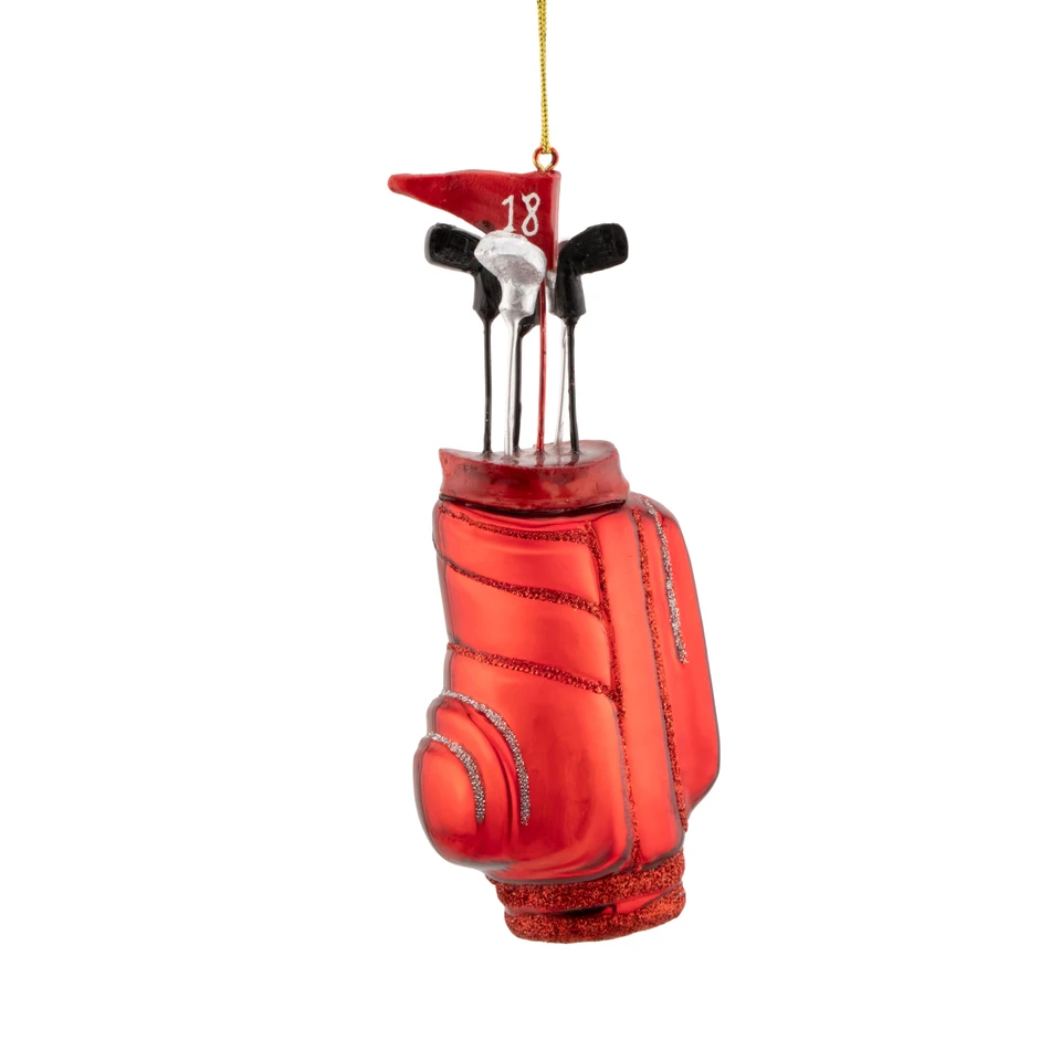 Sass & Belle Christmas Bauble - Red Golf Bag